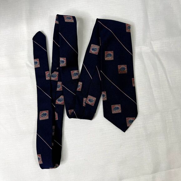 1918 VTG Smithsonian Institute Prince Consort Postage Stamp Tie - Picture 9 of 9